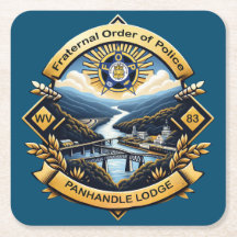 Panhandle Lodge 83 Coasters blue bg