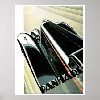 Panhard Automobile Vintage Ad Art Poster