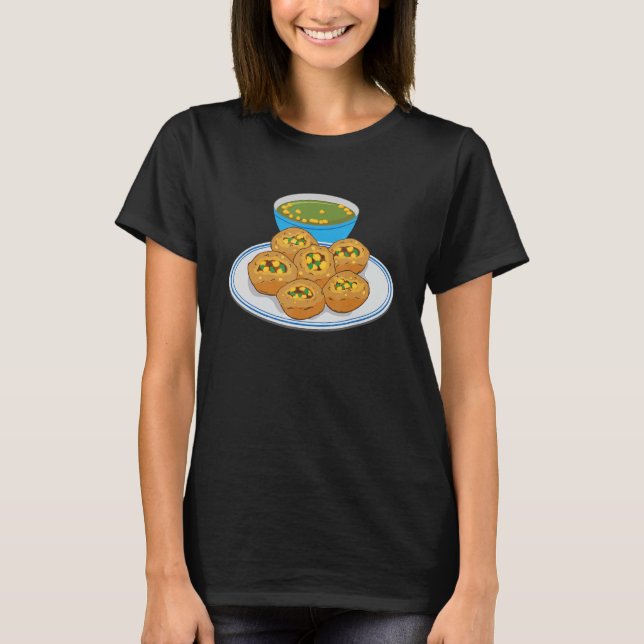 Pani Puri Gol Gappa Green Chutney India Pakistan F T-Shirt (Front)