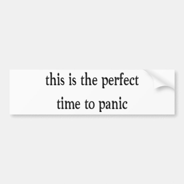 Panic Bumper Sticker (Front)