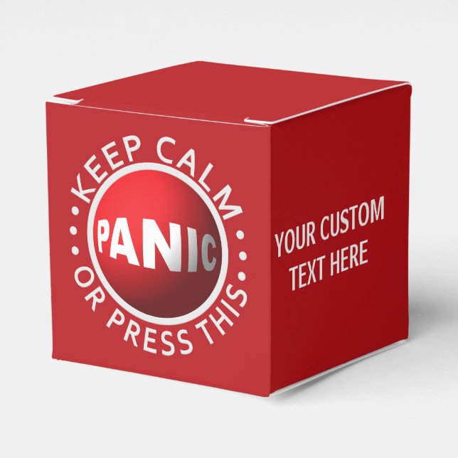 Panic Button custom favour boxes (Front Side)