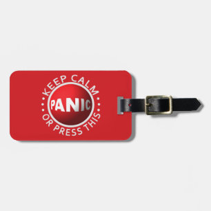 Panic Button custom luggage tag
