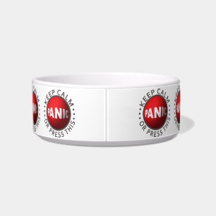 Panic Button custom pet bowls
