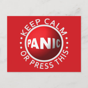Panic Button custom postcard
