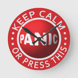 Panic Button wall clock