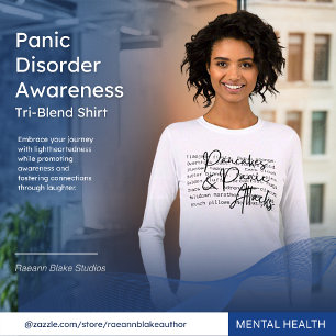 Panic Disorder Awareness BLACK LETTERING Tri-Blend Shirt