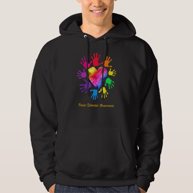Panic Disorder Awareness Hands Panic Disorder Hoodie (Front)