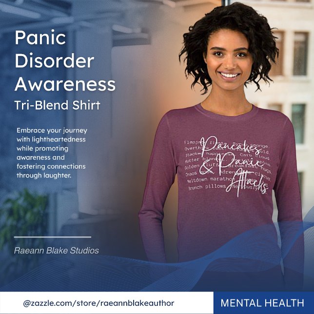 Panic Disorder Awareness WHITE LETTERING Tri-Blend Shirt (Creator Uploaded)