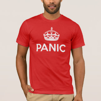 PANIC: Keep Calm and Carry On Spoof (Dark Colours) T-Shirt