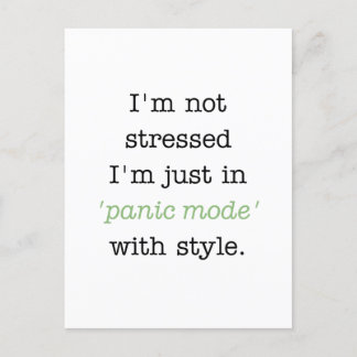 Panic Mode in Style Postcard
