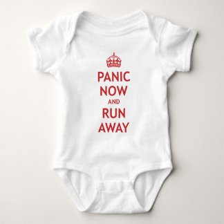 Panic Now and Run Away Baby Bodysuit