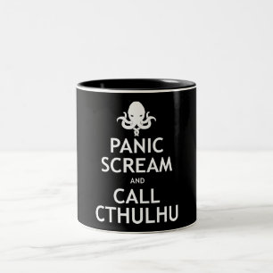 Panic Scream and Call Cthulhu Two-Tone Coffee Mug