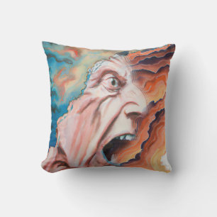 Panic Waves Oil Painting Cushion