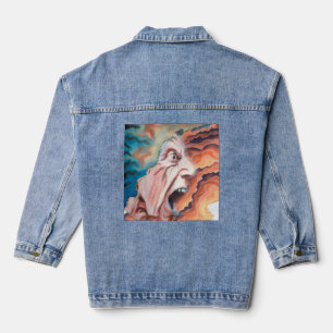 Panic Waves Oil Painting Denim Jacket