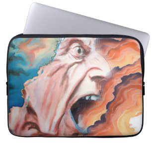 Panic Waves Oil Painting Laptop Sleeve
