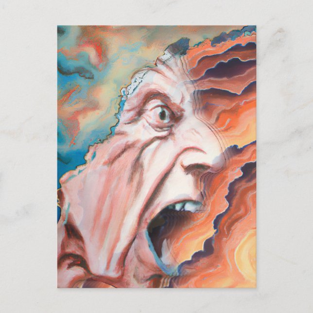 Panic Waves Oil Painting Postcard (Front)