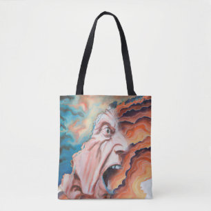 Panic Waves Oil Painting Tote Bag