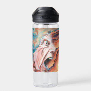 Panic Waves Oil Painting Water Bottle