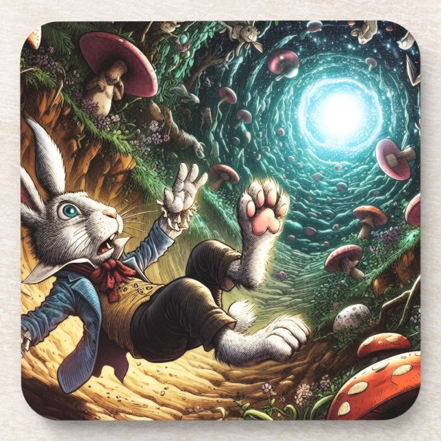 Panicked Bunny Falling Down The Rabbit Hole Coaster (Front)