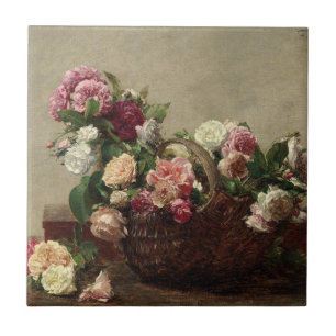 Panier de Roses – Henri Fantin-Latour Tile
