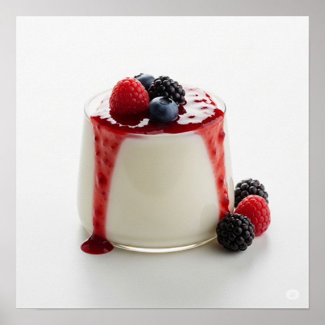 Panna Cotta with Berries Poster (Front)
