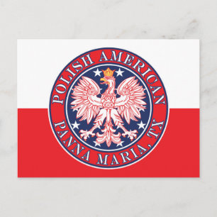 Panna Maria Texas Polish American Eagle Postcard