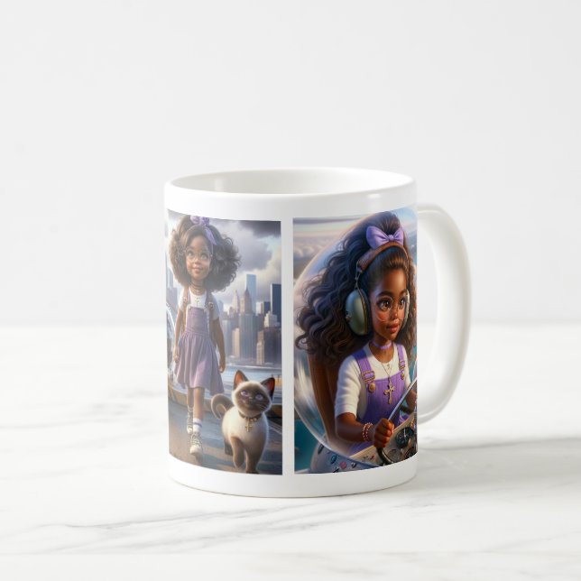 Panola & Gata Adventure Mug | Imagination, Friends (Front Right)