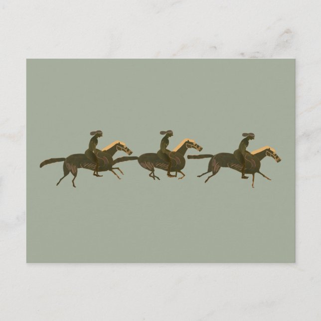 Panoply - Ancient Greek vase art horses & riders Postcard (Front)