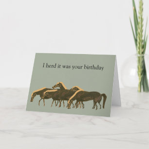 Panoply - Herd of ancient Greek horses birthday Card