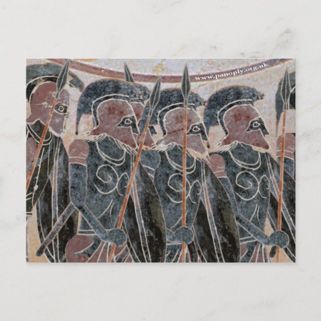 Panoply - Hoplites forming up Postcard (Front)