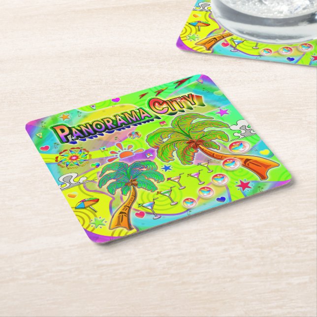 Panorama City Mind Focus Coaster (Angled)