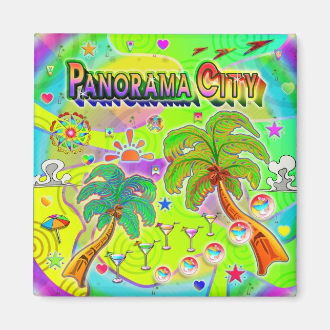 Panorama City Mind Focus Magnet (Front)