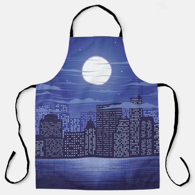 Panorama city of light illustration abstract,archi apron (Front)