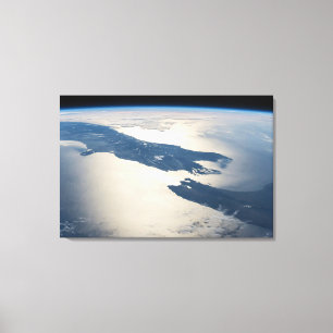 Panorama From Space Highlighting Cook Strait Canvas Print