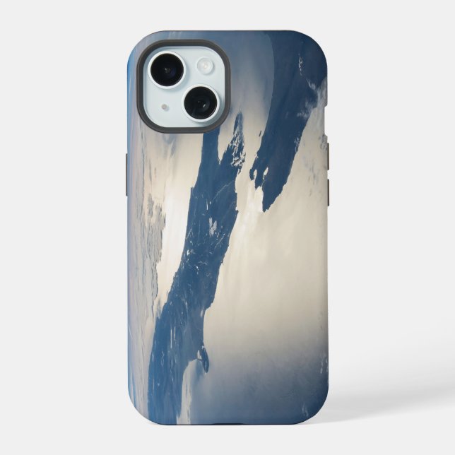 Panorama From Space Highlighting Cook Strait iPhone 15 Case (Back)