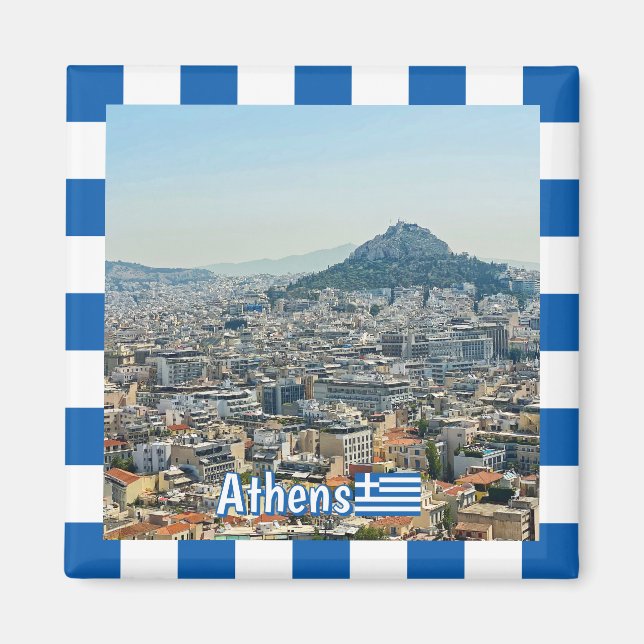 panorama of Athens, travel Magnet (Front)