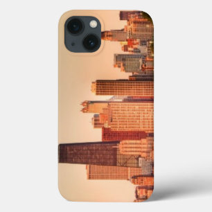 Panorama of Chicago skyline at sunrise iPhone 13 Case