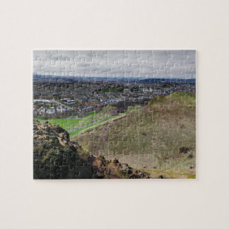 Panorama of Edinburgh Scotland from Arthur's Seat Jigsaw Puzzle