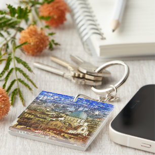 Panorama of Florence, Italy Flexible Photo Magnet Key Ring