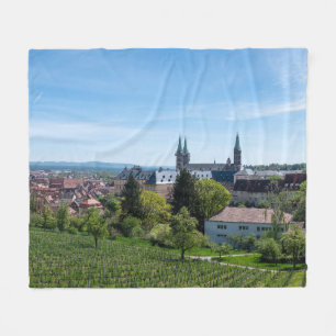 Panorama of historic old town of Bamberg, Germany Fleece Blanket