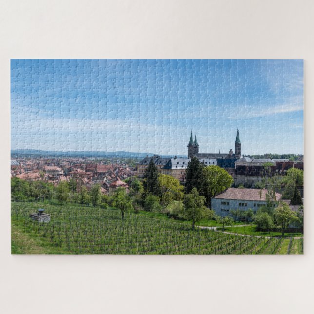 Panorama of historic old town of Bamberg, Germany Jigsaw Puzzle (Horizontal)