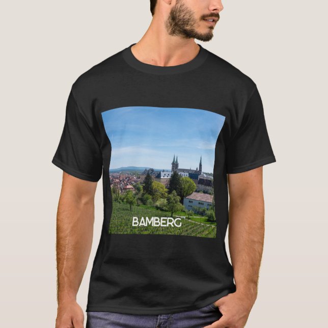 Panorama of historic old town of Bamberg, Germany T-Shirt (Front)