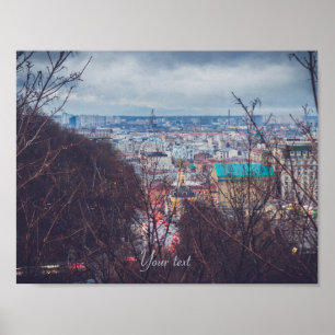 Panorama of Kyiv customisable Poster