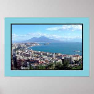 Panorama of Naples (Italy) Poster