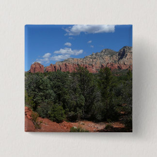 Panorama of Red Rocks in Sedona Arizona 15 Cm Square Badge