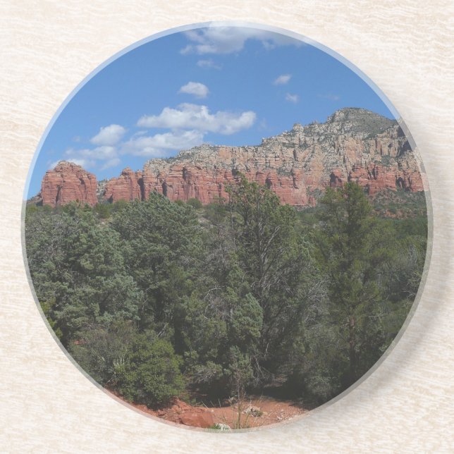 Panorama of Red Rocks in Sedona Arizona Coaster (Front)