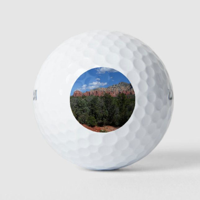 Panorama of Red Rocks in Sedona Arizona Golf Balls (Front)