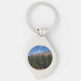 Panorama of Red Rocks in Sedona Arizona Key Ring