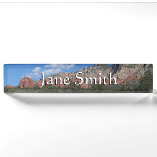 Panorama of Red Rocks in Sedona Arizona Nameplate