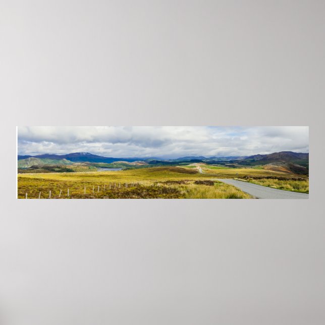 Panorama of Scottish Highlands Poster (Front)